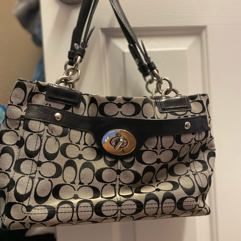 Coach F16540 Tote Bag Signature Canvas Leather